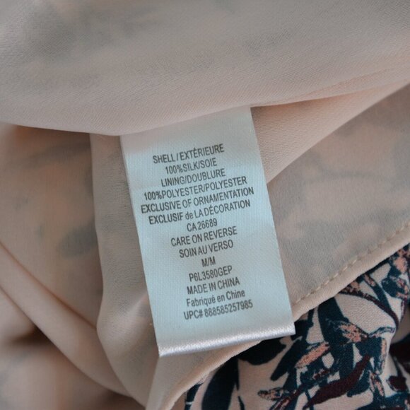 Parker 100% Silk Floral Blouse Sz M - Picture 6 of 7